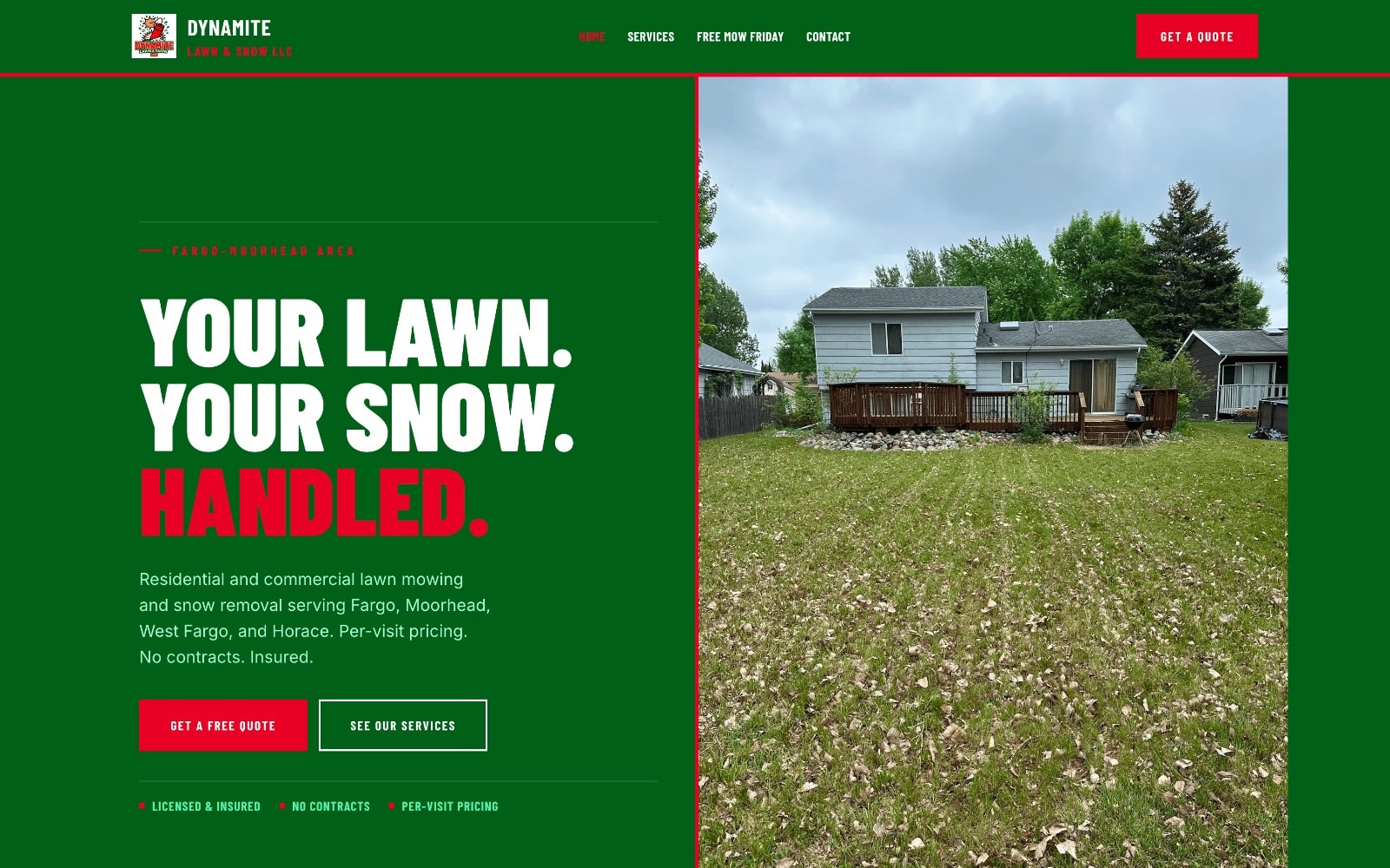 Dynamite Lawn and Snow website