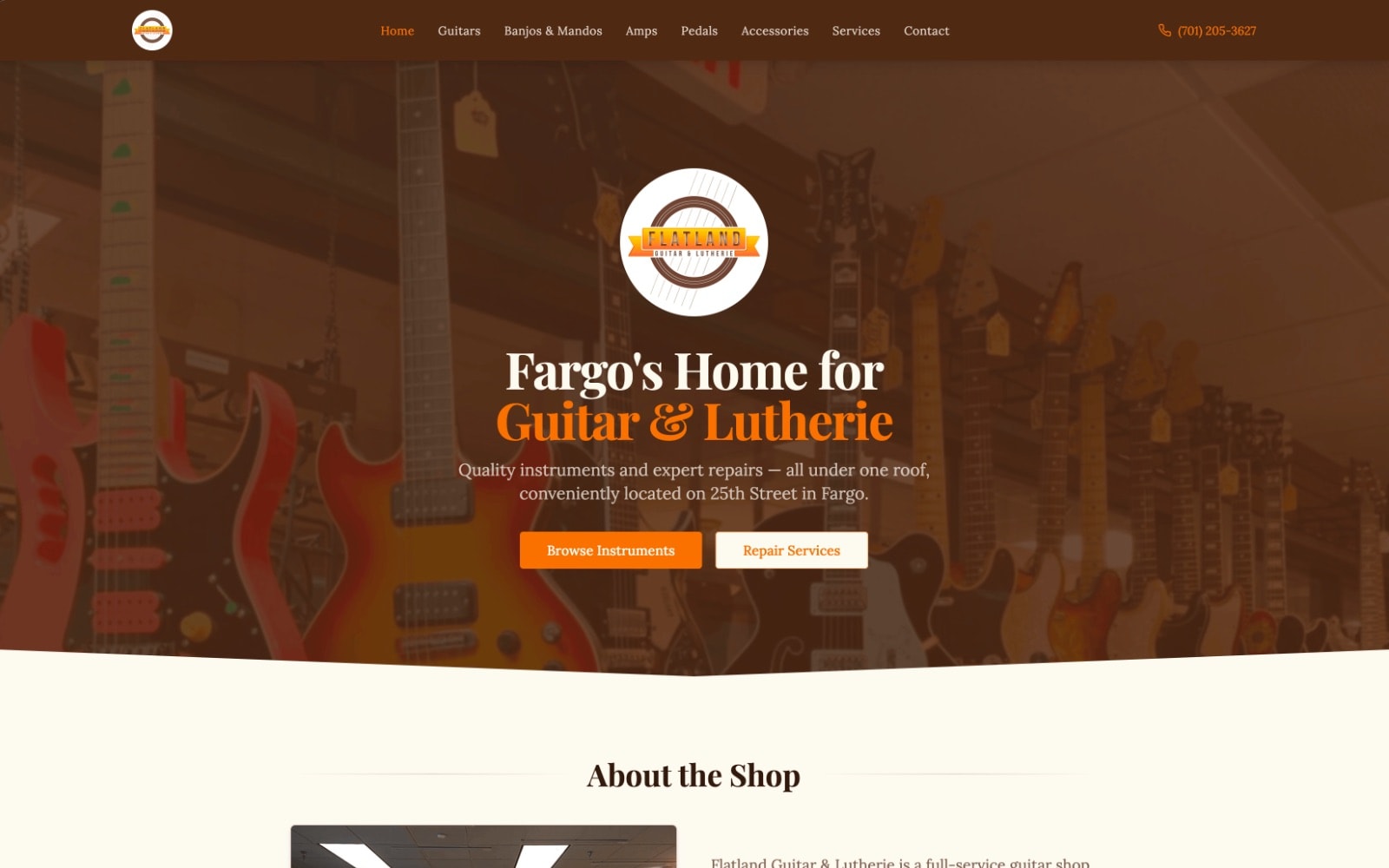 Flatland Guitar and Lutherie website