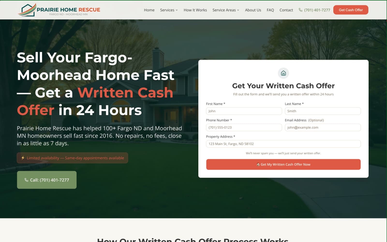 Prairie Home Rescue website