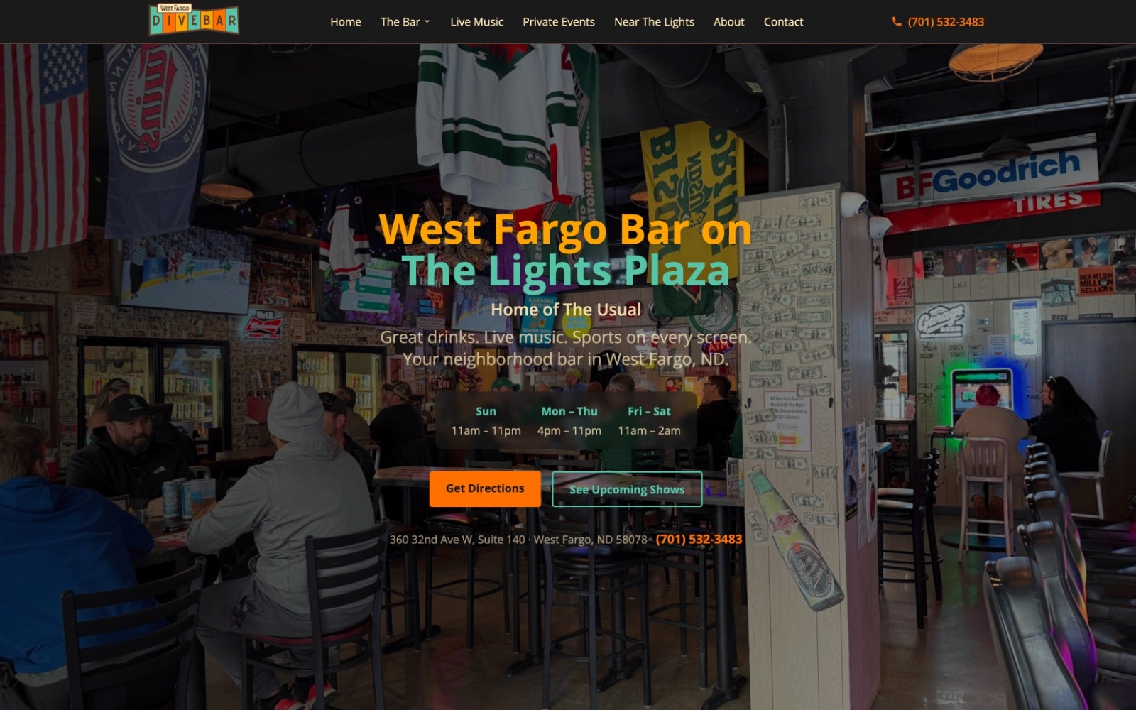 West Fargo Dive Bar website
